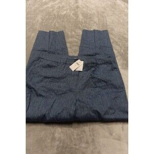 J.Jill Women's Size Large Tall Blue Pure Jill Linen Cropped Pants NWT